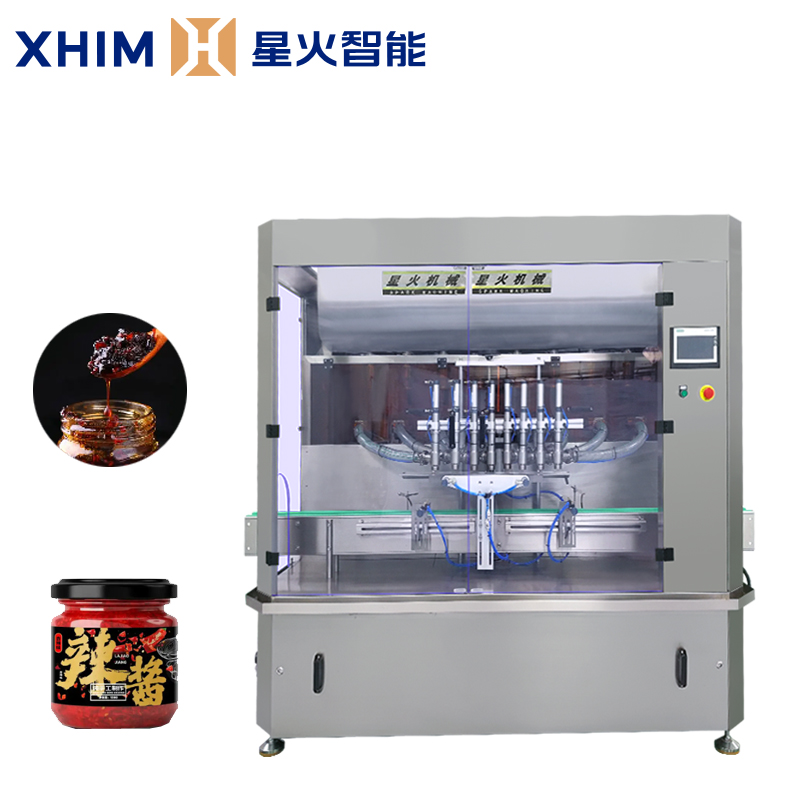 全自（zì）動醬料（liào）灌（guàn）裝生產線視頻