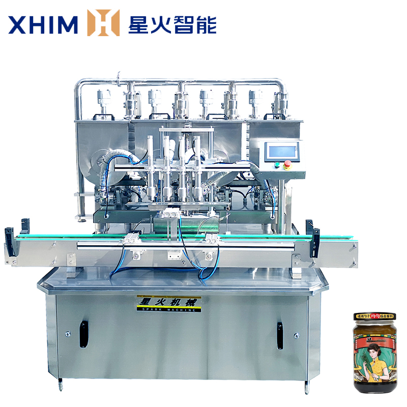 全自動四頭醬料灌裝機-活塞式（shì）灌裝機械