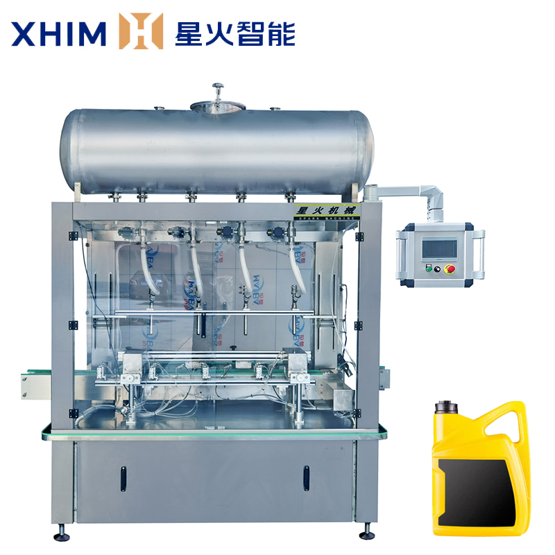 自動化（huà）四頭稱重（chóng）灌裝機-液體智能灌