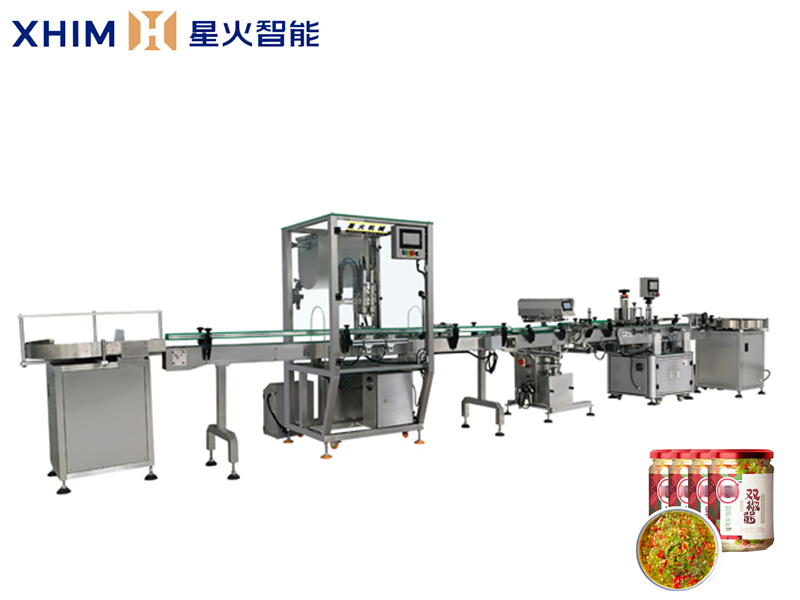 雙頭（tóu）顆粒醬灌裝生產線-自動化醬料灌裝