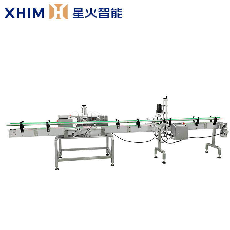 自流式液體灌裝機壓蓋一體機-小型灌裝機生產線