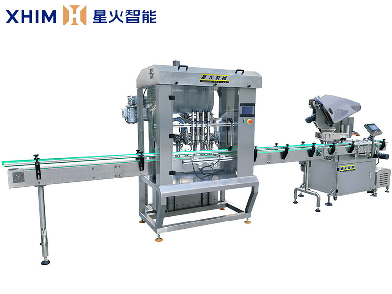直線式藤椒醬灌裝機-醬料灌（guàn）裝旋蓋機