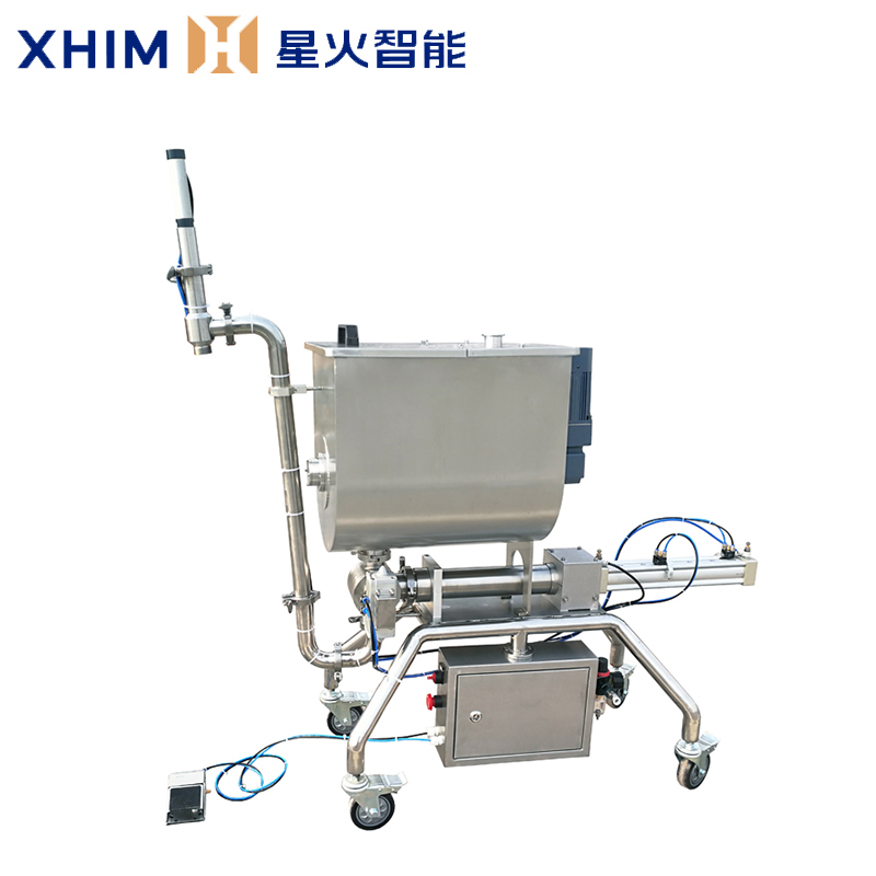 半自動醬料灌裝（zhuāng）機-單頭顆粒醬灌裝機械